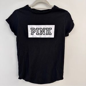 PINK by Victoria’s Secret black short sleeve t shirt SZ XS